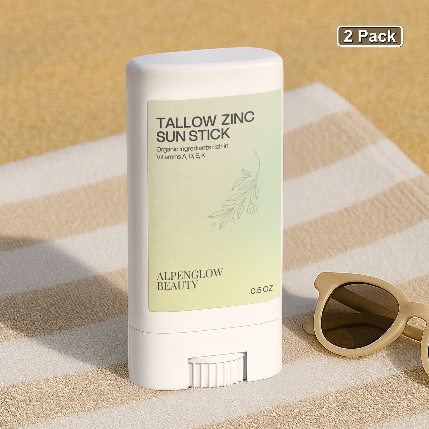 2 Pack Tallow Zinc Sun Stick