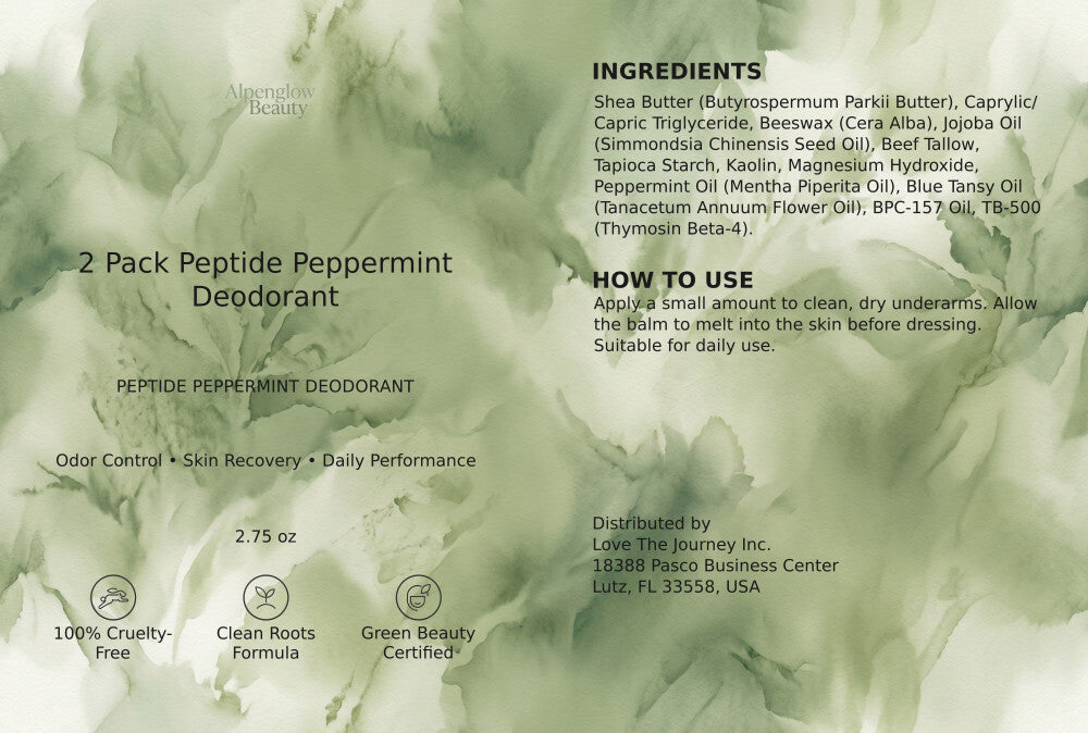 2 Pack Peptide Peppermint Deodorant