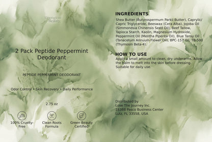 2 Pack Peptide Peppermint Deodorant